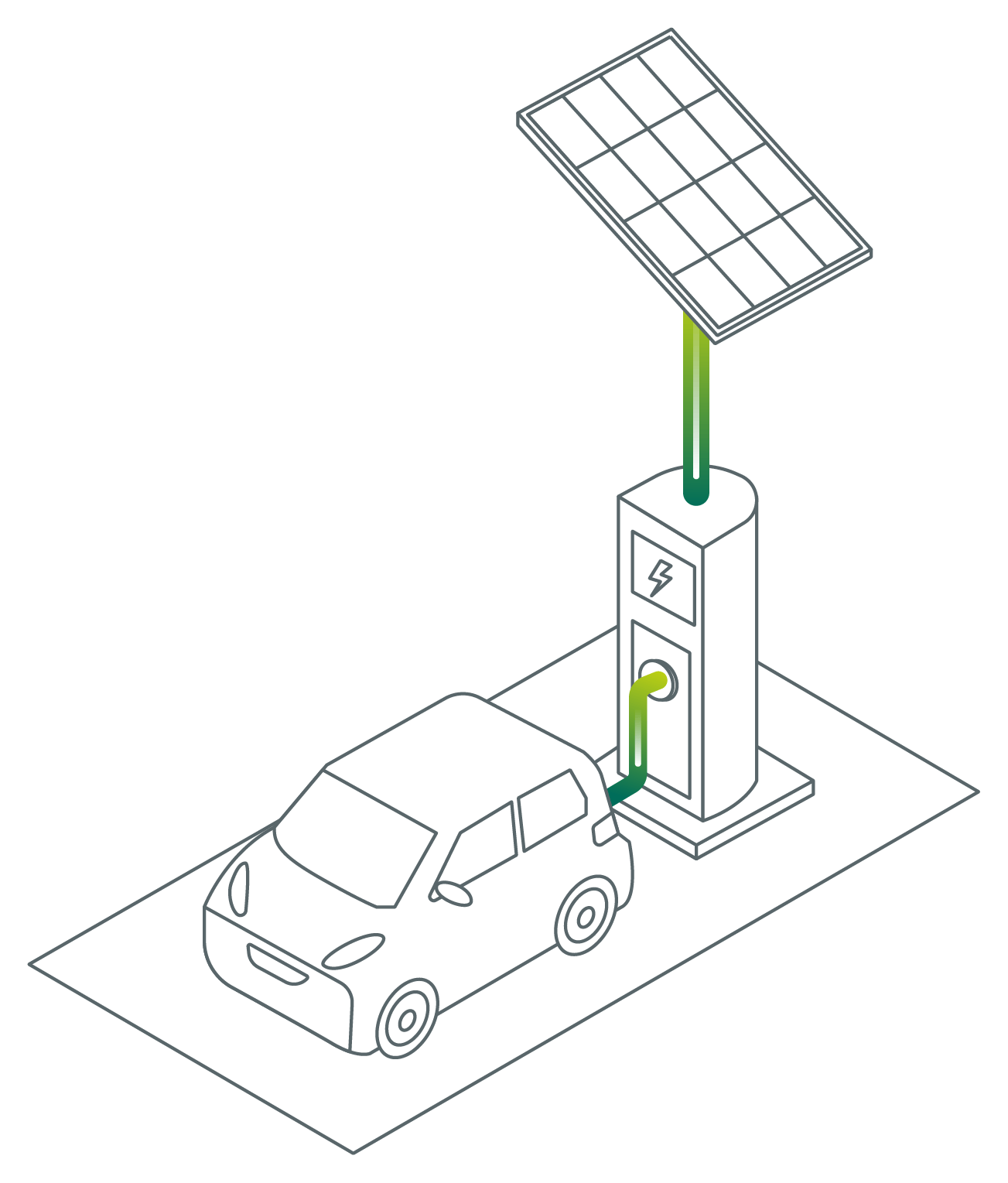 Panneaux photovoltaïques installés sur toiture tertiaire